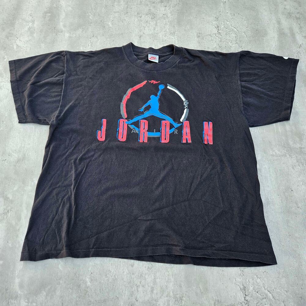 Vintage 90s NIKE Air Jordan Iconic Logo T-shirt Size X-Large